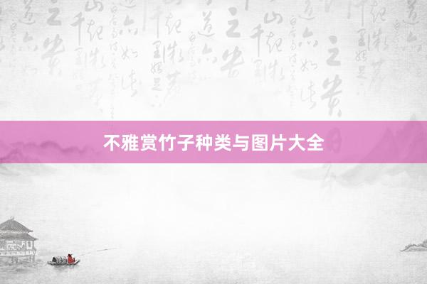 不雅赏竹子种类与图片大全